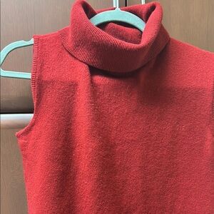 Vibrant Red Cowl Neck Sweater cashmere